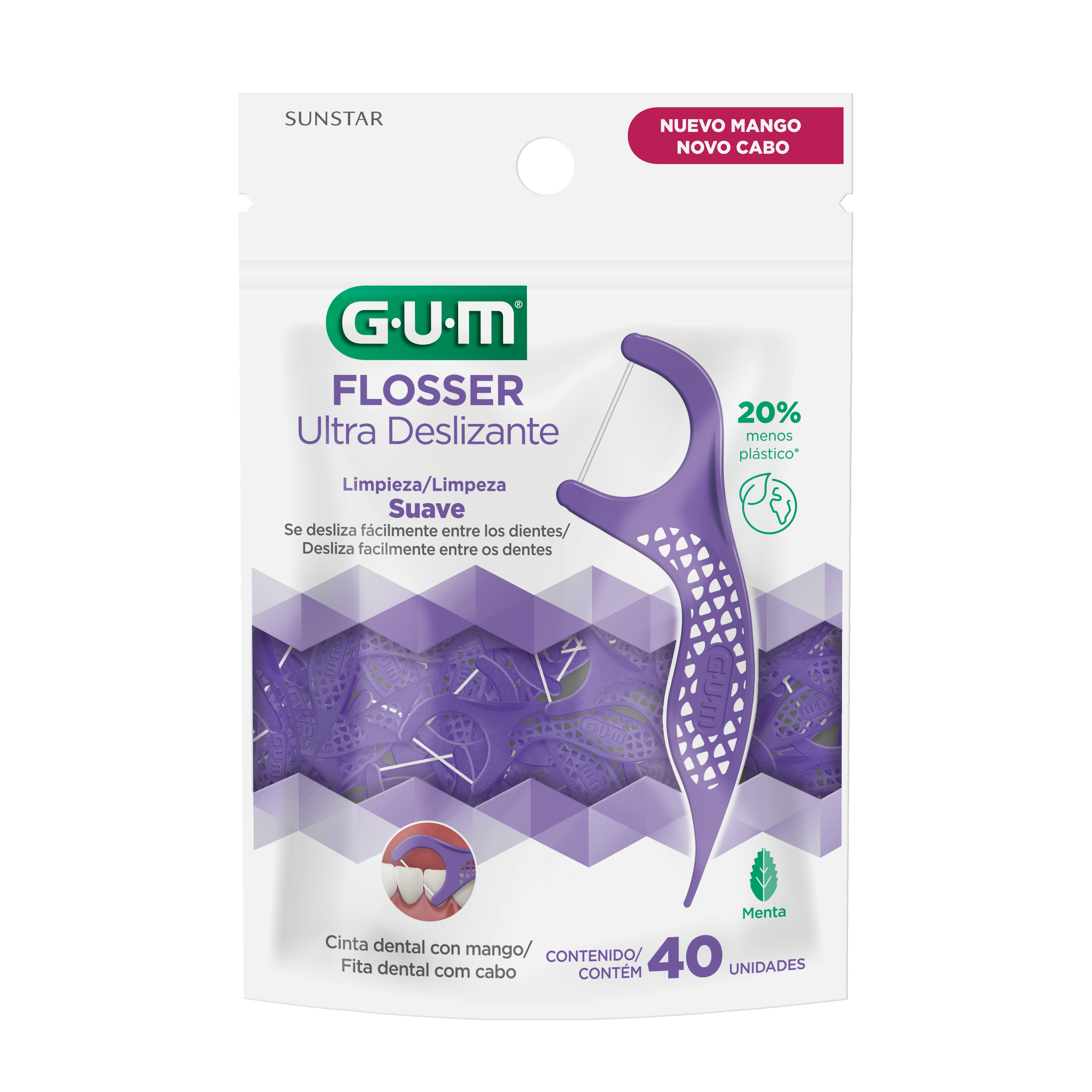 GUM® FLOSSER ULTRA DESLIZANTE 40'S