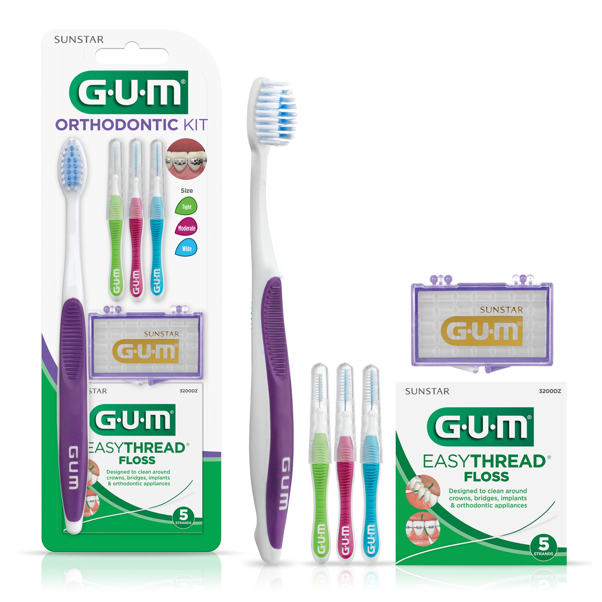 GUM Orthodontic Kit: Complete Braces Care Kit