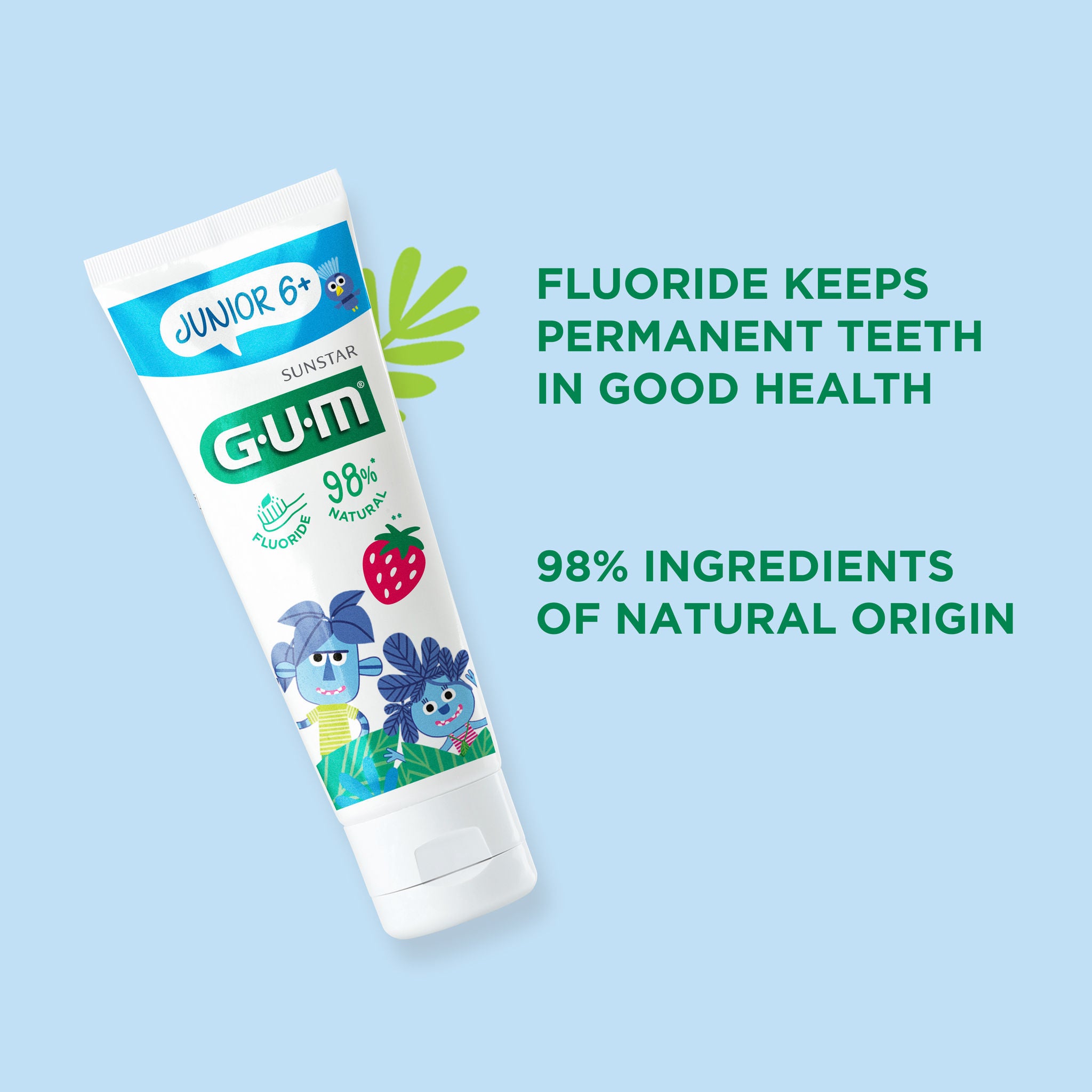 GUM JUNIOR 6+ Toothpaste slightly tilted