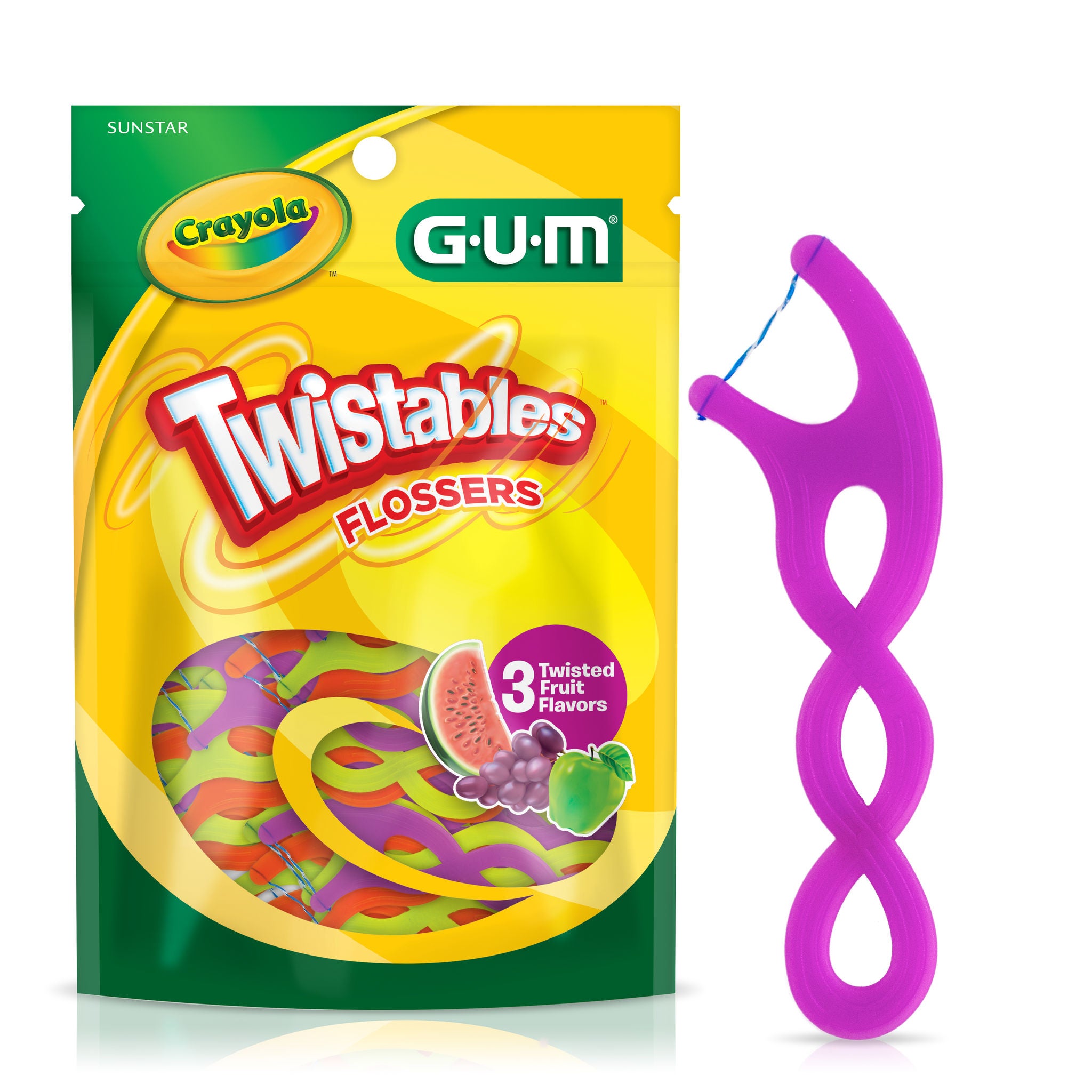GUM Crayola Kids' Twistables Flossers