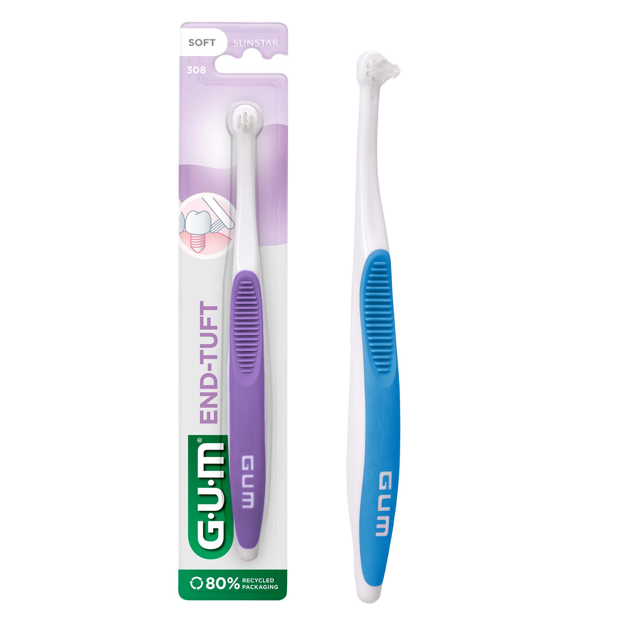 GUM End-Tuft Toothbrush for Precision Cleaning GUM End-Tuft Toothbrush for Precision Cleaning