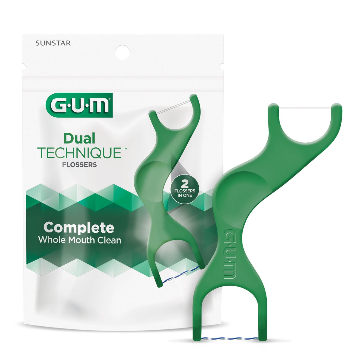 GUM® DUAL- TECHNIQUE Floss Picks