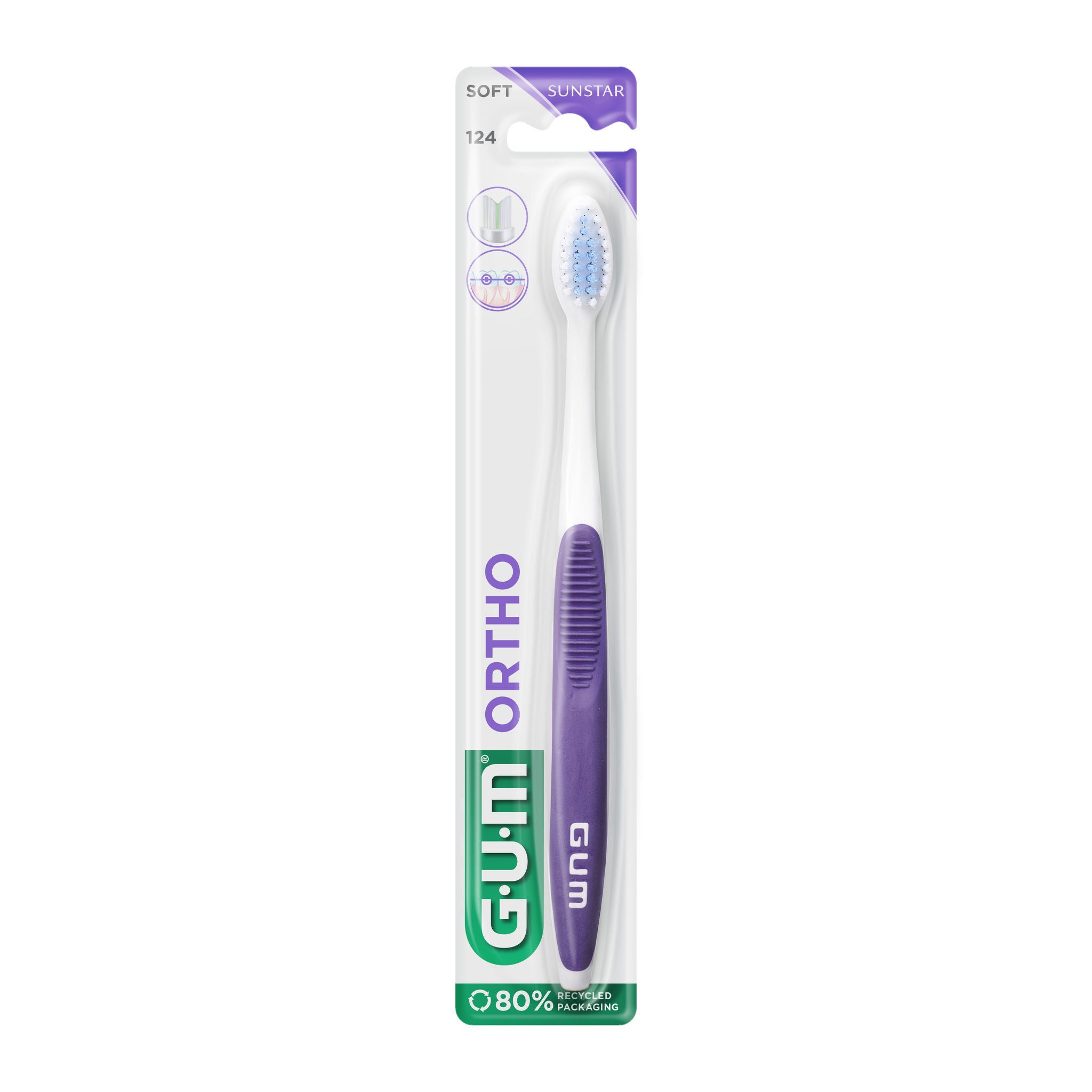 GUM ORTHO toothbrush with packaging