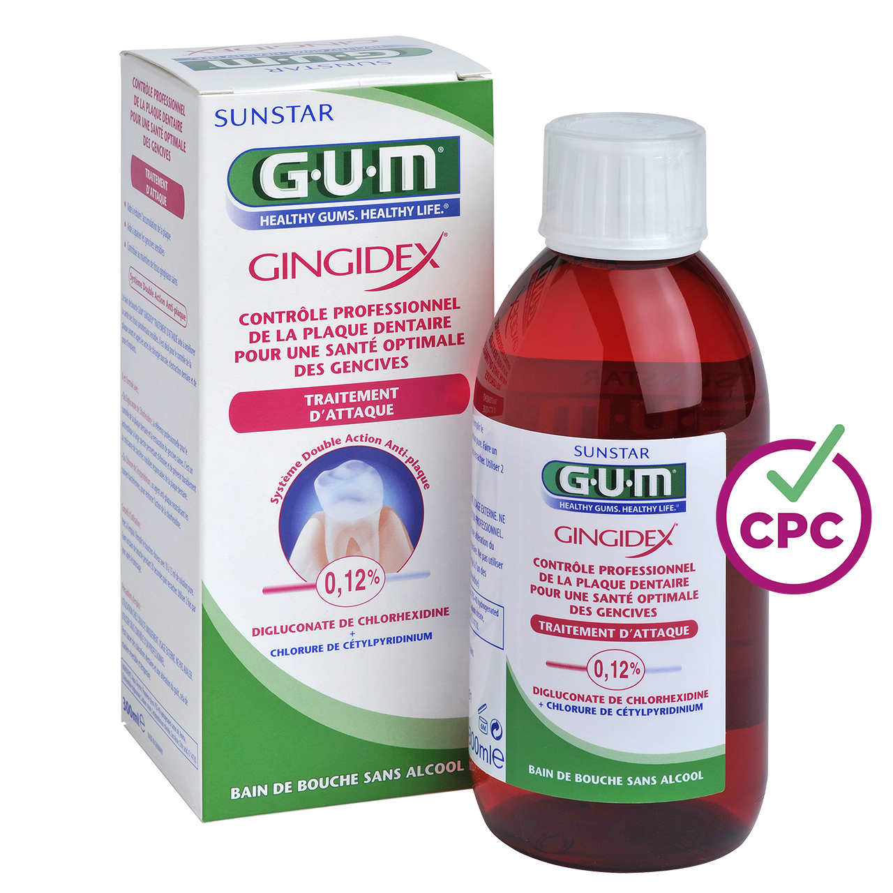 Bain de bouche GUM GINGIDEX 0,12%