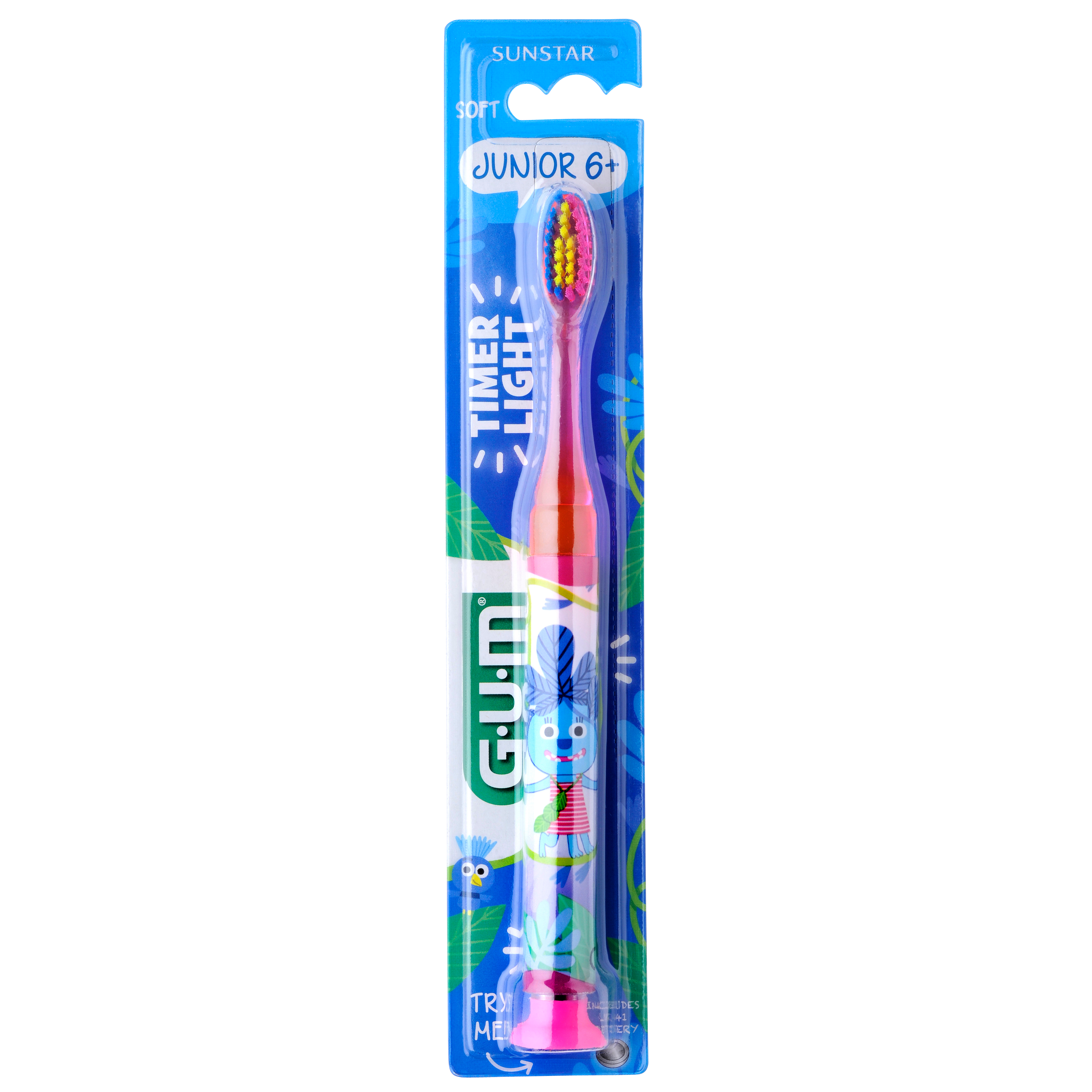 Cepillo de dientes con luz GUM JUNIOR LIGHT-UP 6+