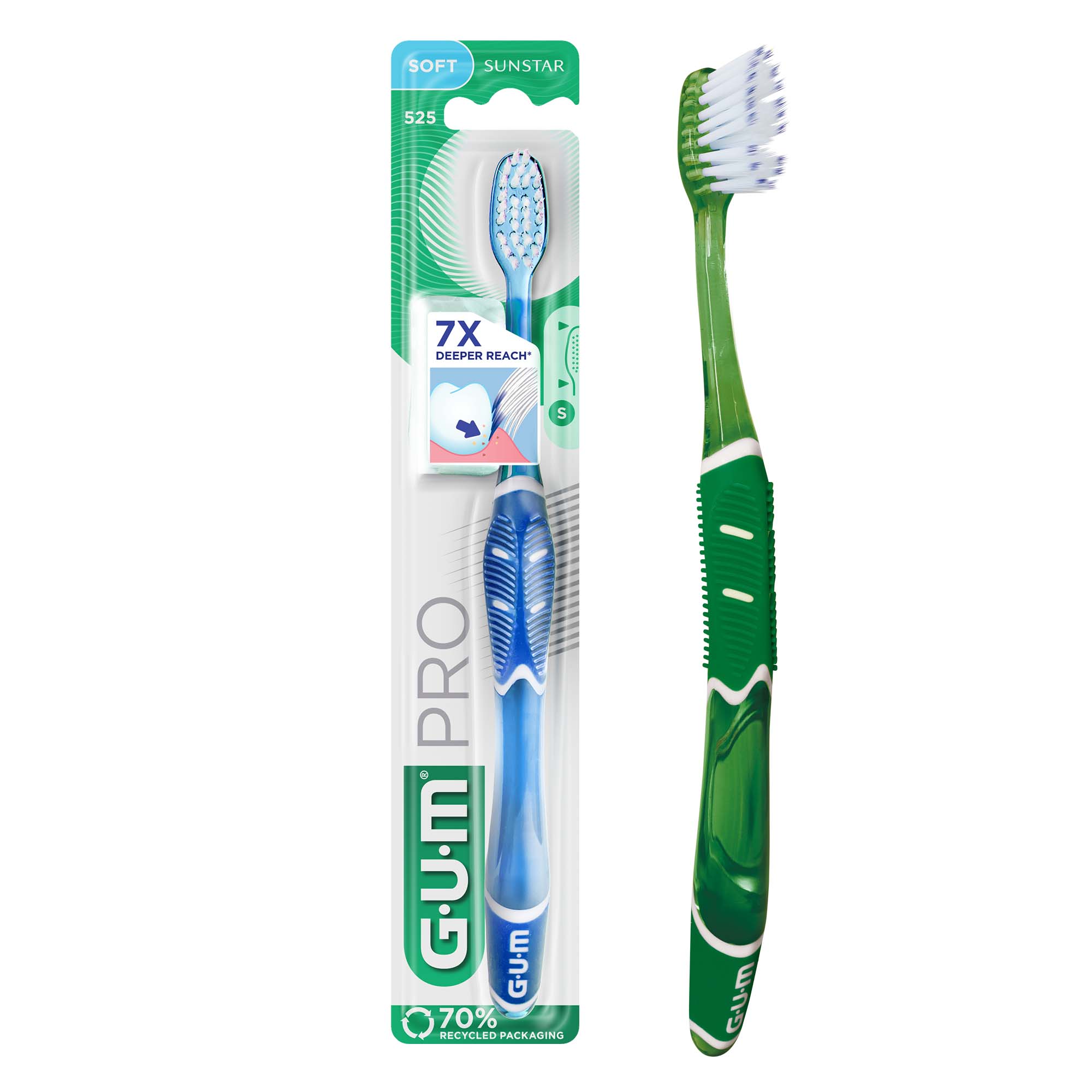 GUM Pro Soft Toothbrush with 7X Deeper Reach GUM Pro Soft Toothbrush with 7X Deeper Reach