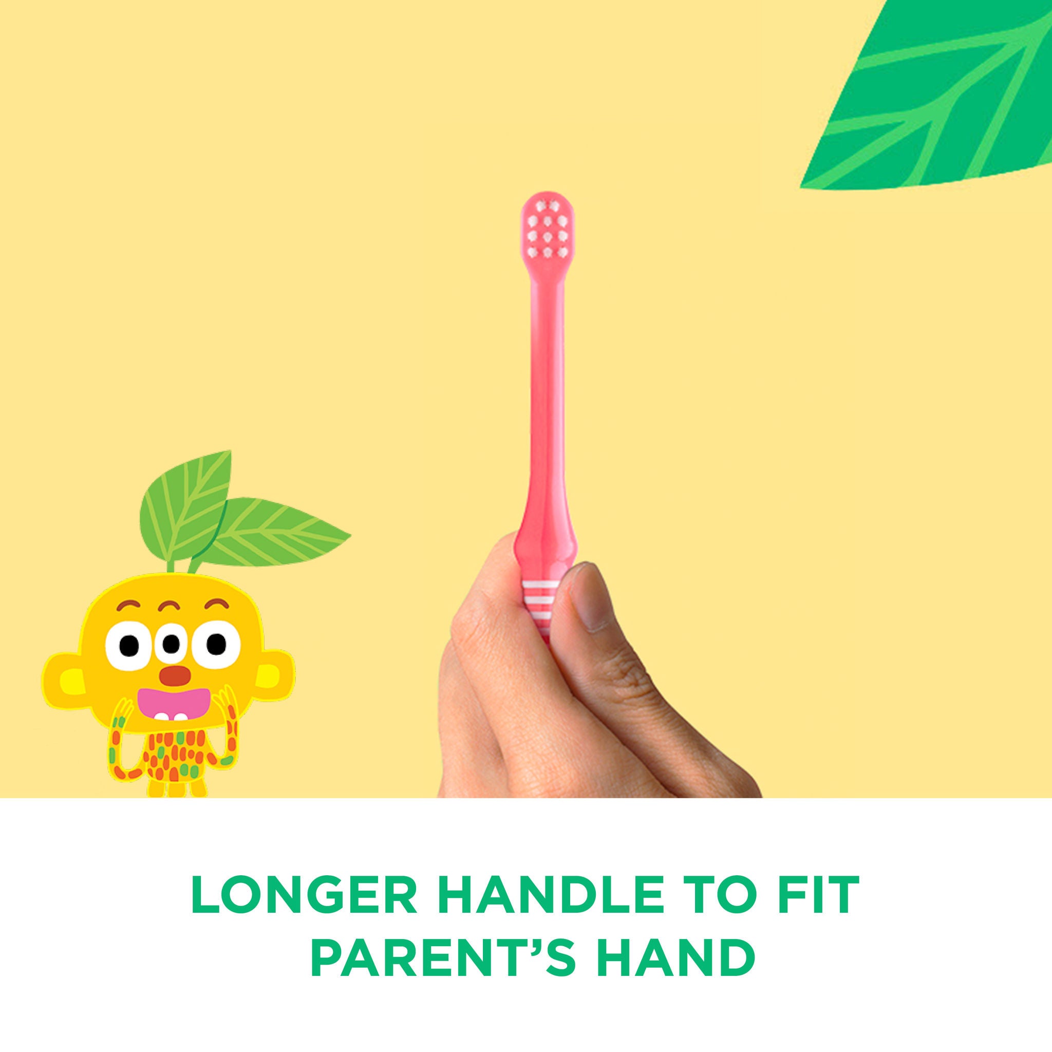 GUM BABY Toothbrush being held in hand