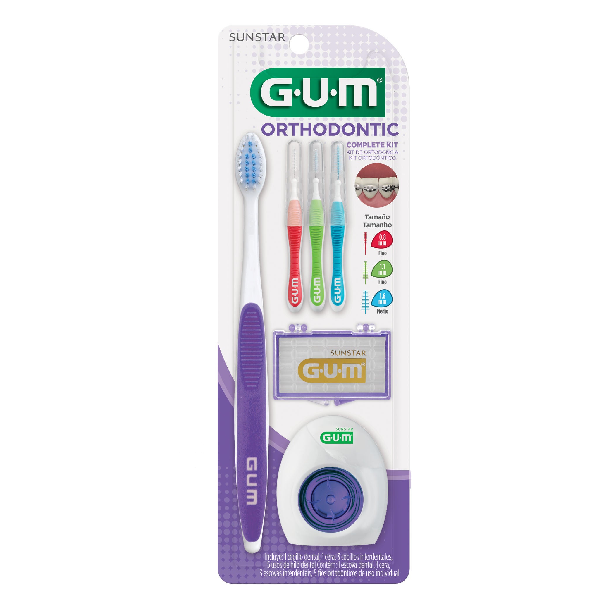 Kit Ortodontico Completo GUM | Solucao para aparelhos