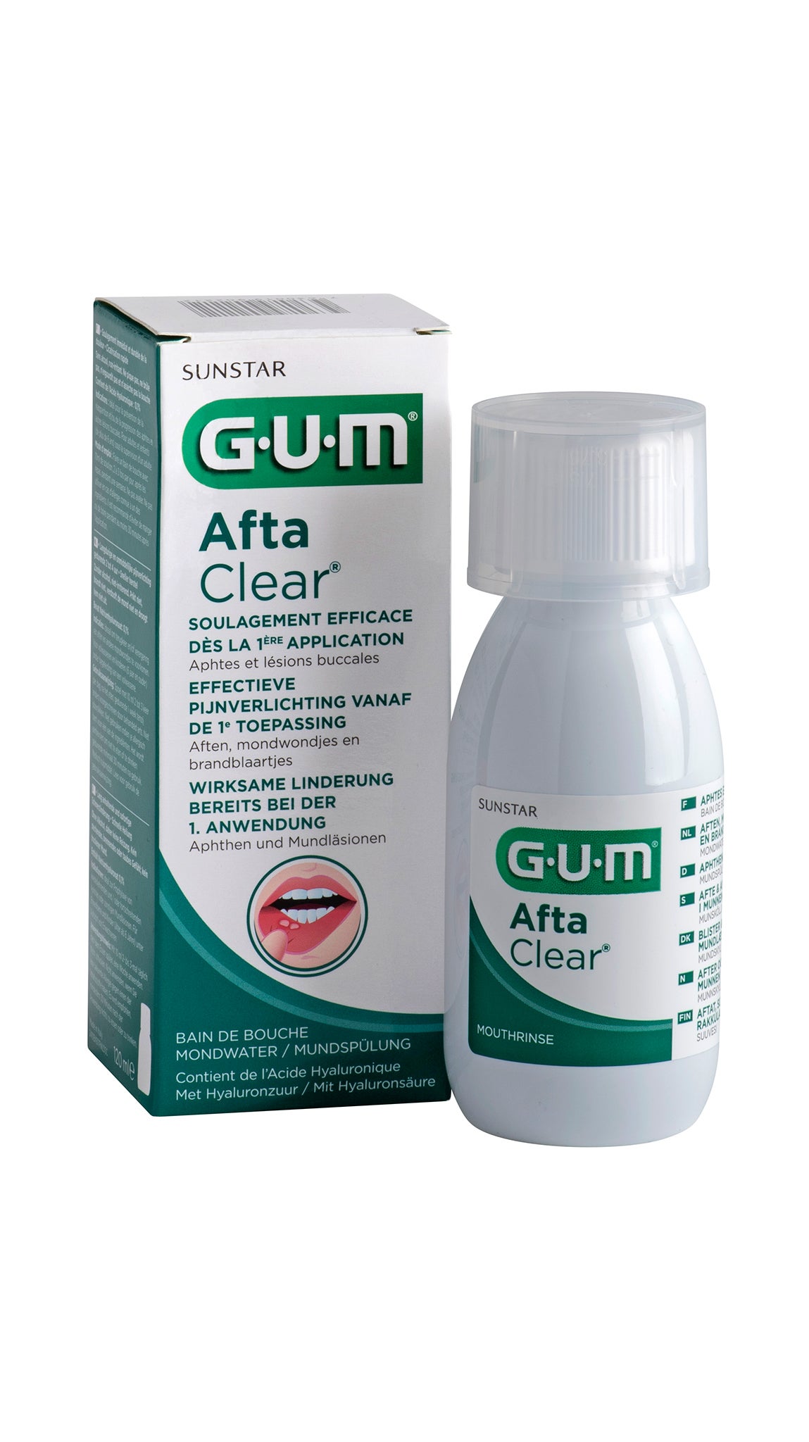 GUM AftaClear Mouthrinse 120ml for Oral Relief GUM AftaClear Mouthrinse 120ml for Oral Relief