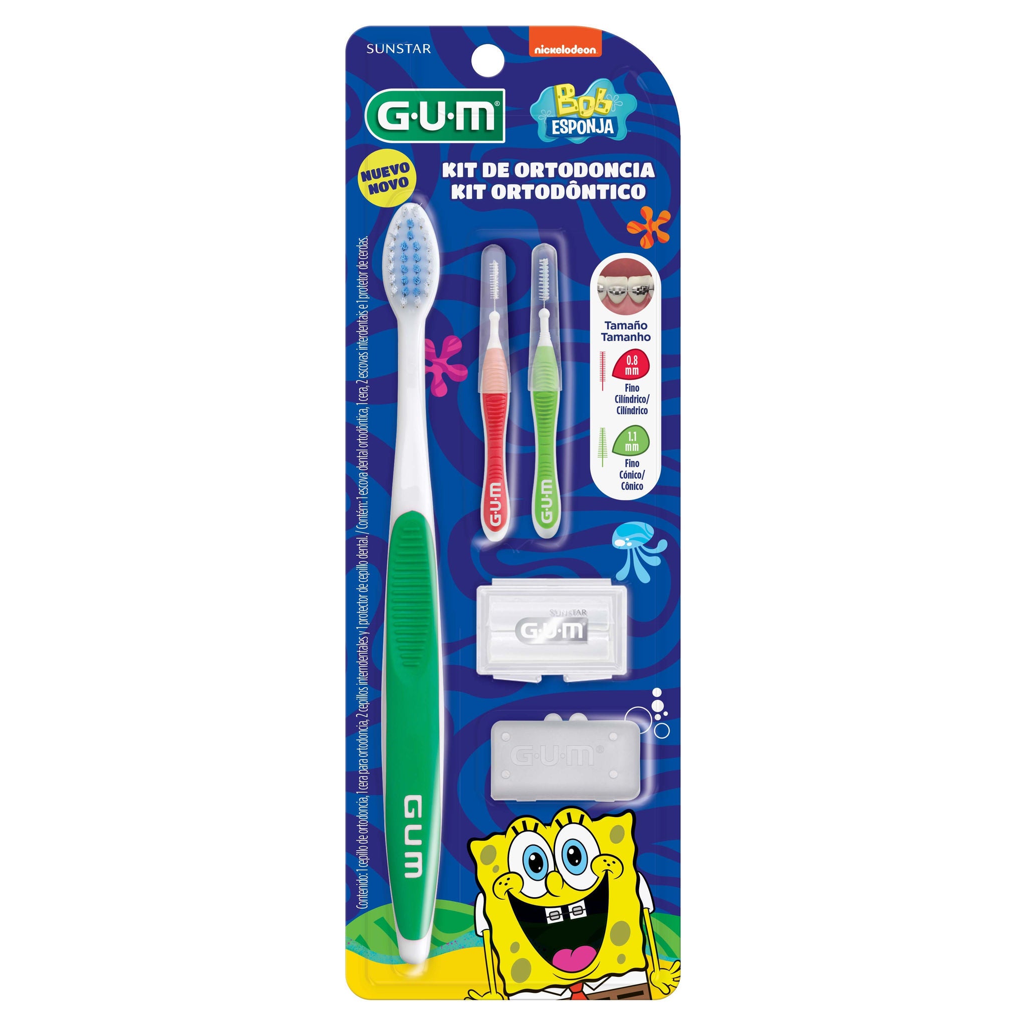 Kit Ortodontico GUM Bob Esponja