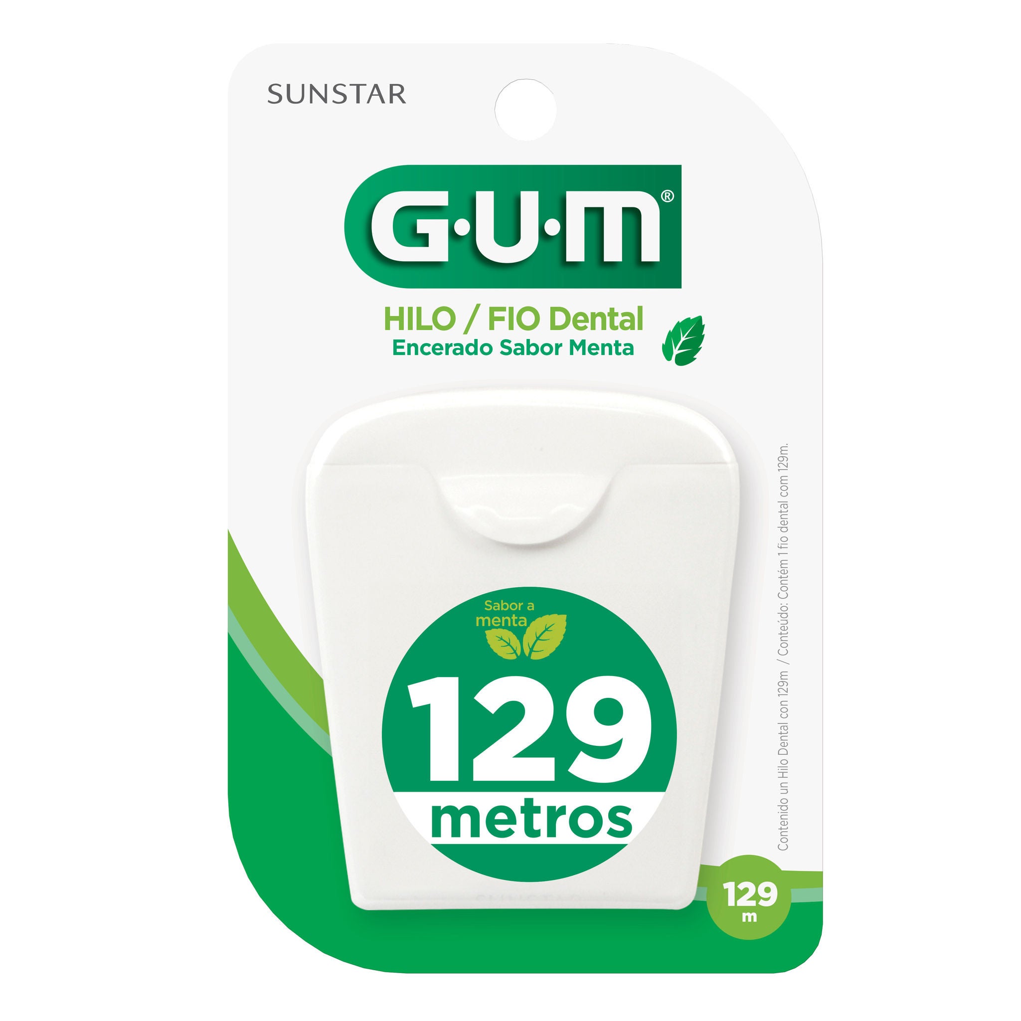 GUM® Hilo Dental Encerado 129m (sabor menta)