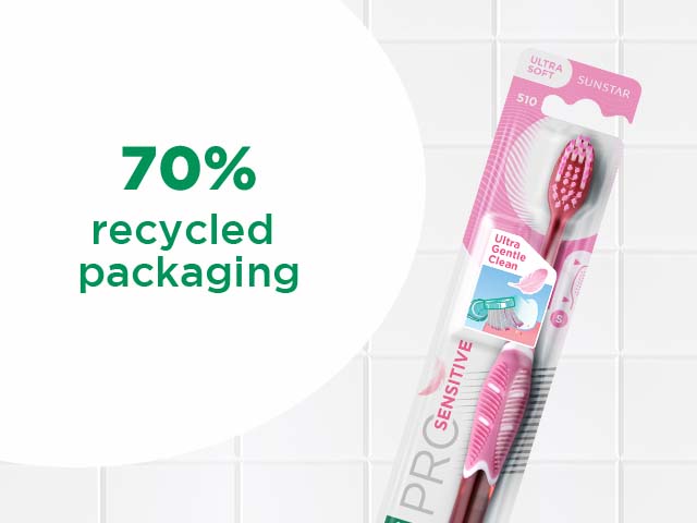 Packaging riciclato dello spazzolino GUM PRO SENSITIVE