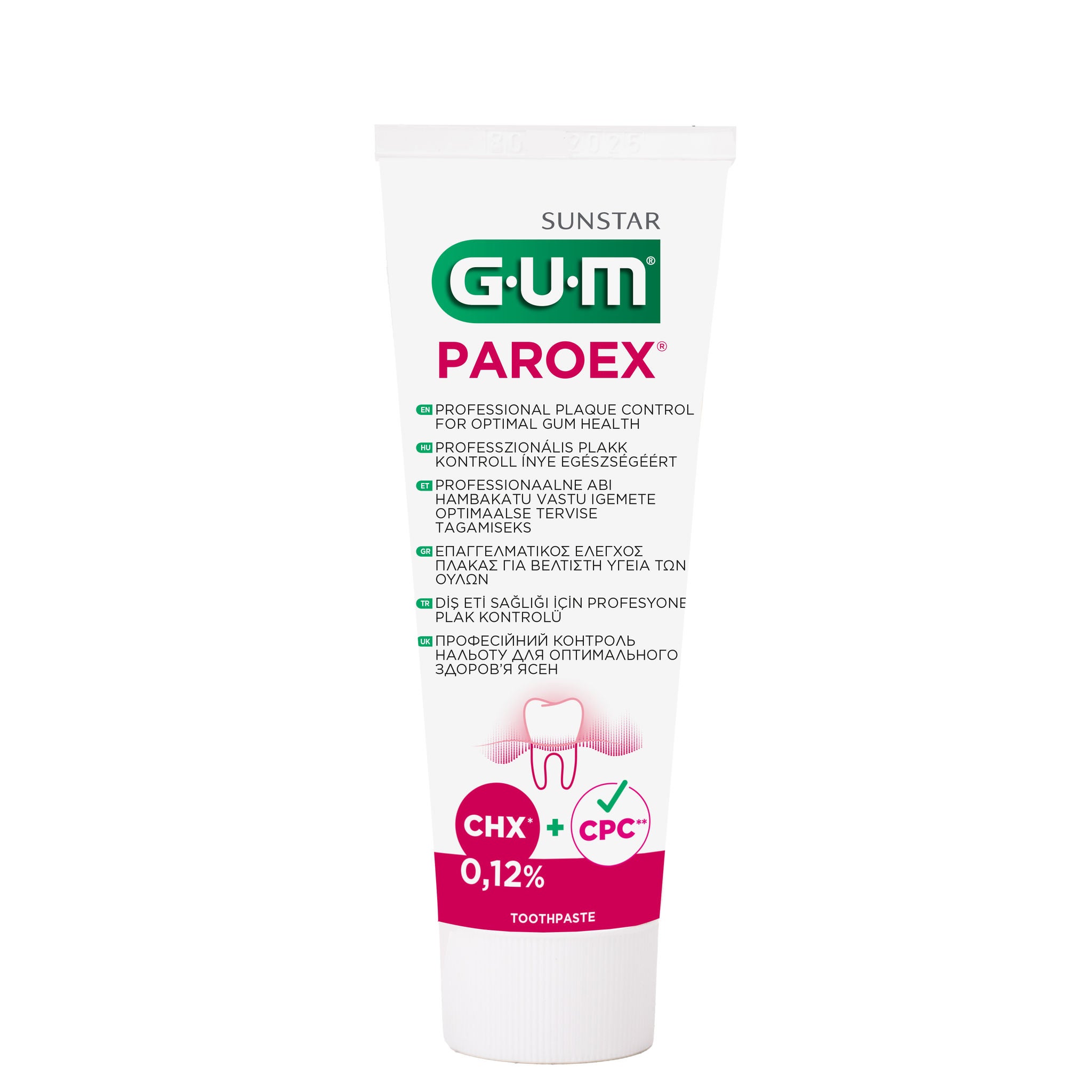 Οδοντόπαστα εντατικής δράσης GUM® PAROEX® 0,12%