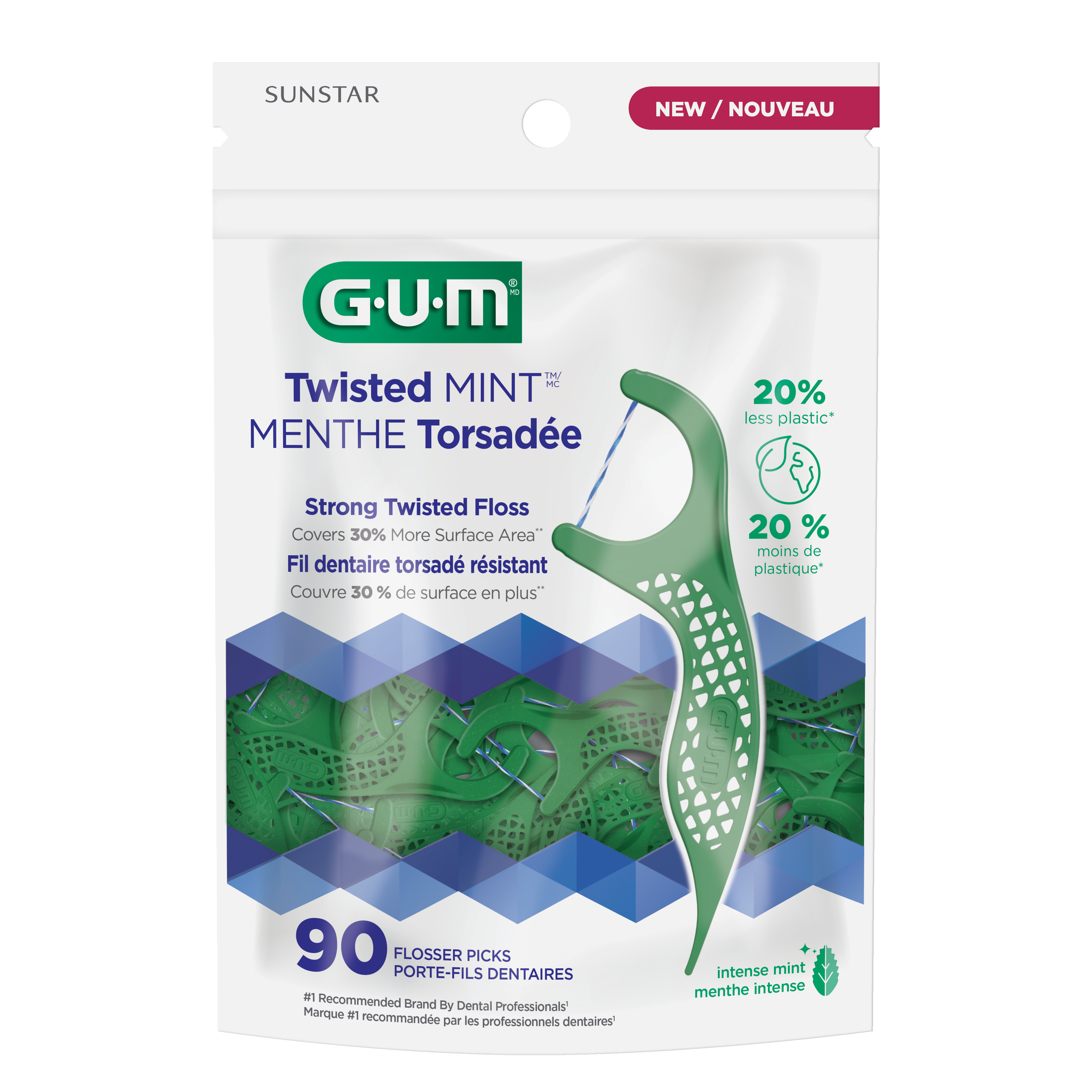 GUM® Twisted Mint Flossers