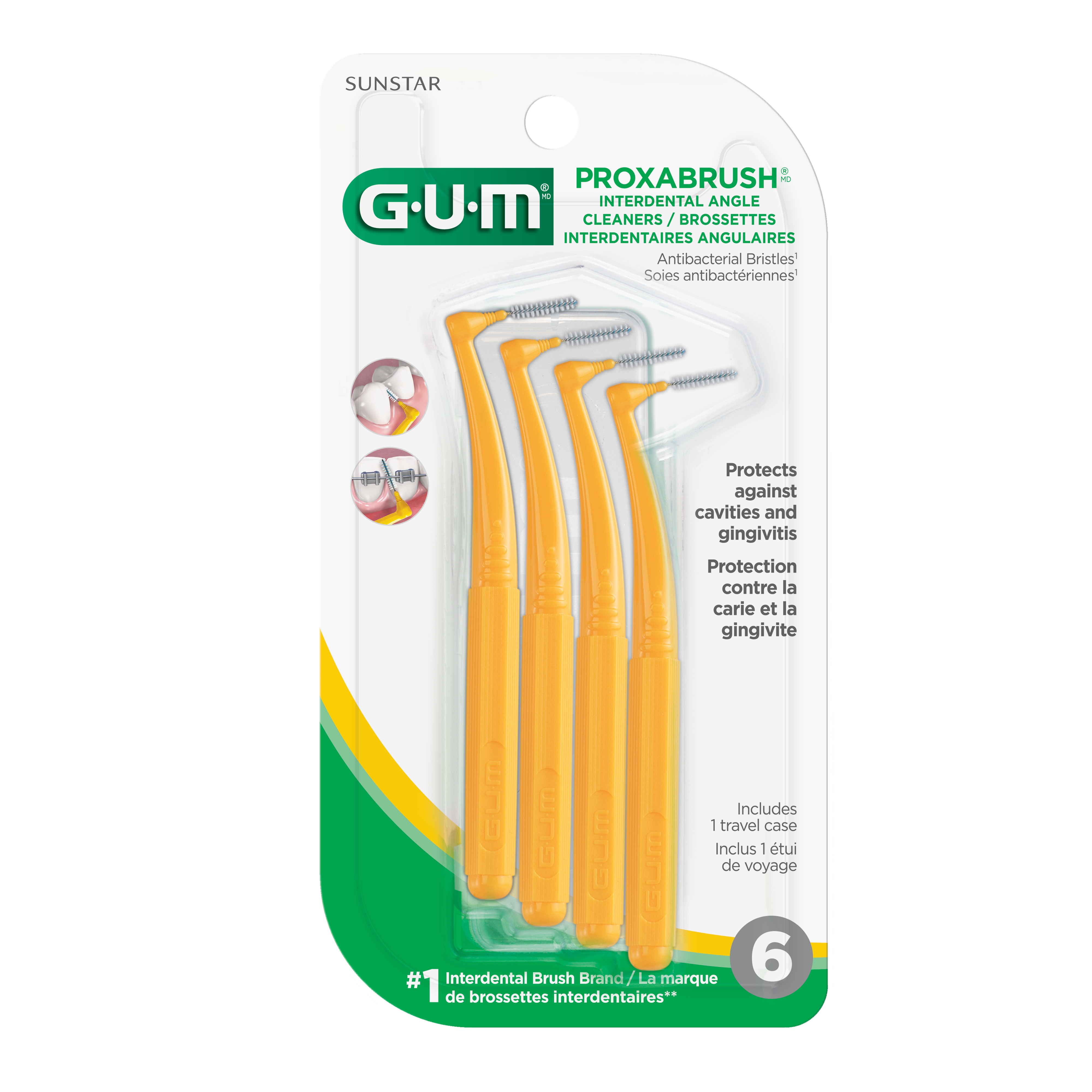 GUM GO-BETWEENS Cepillos Interdentales c/6