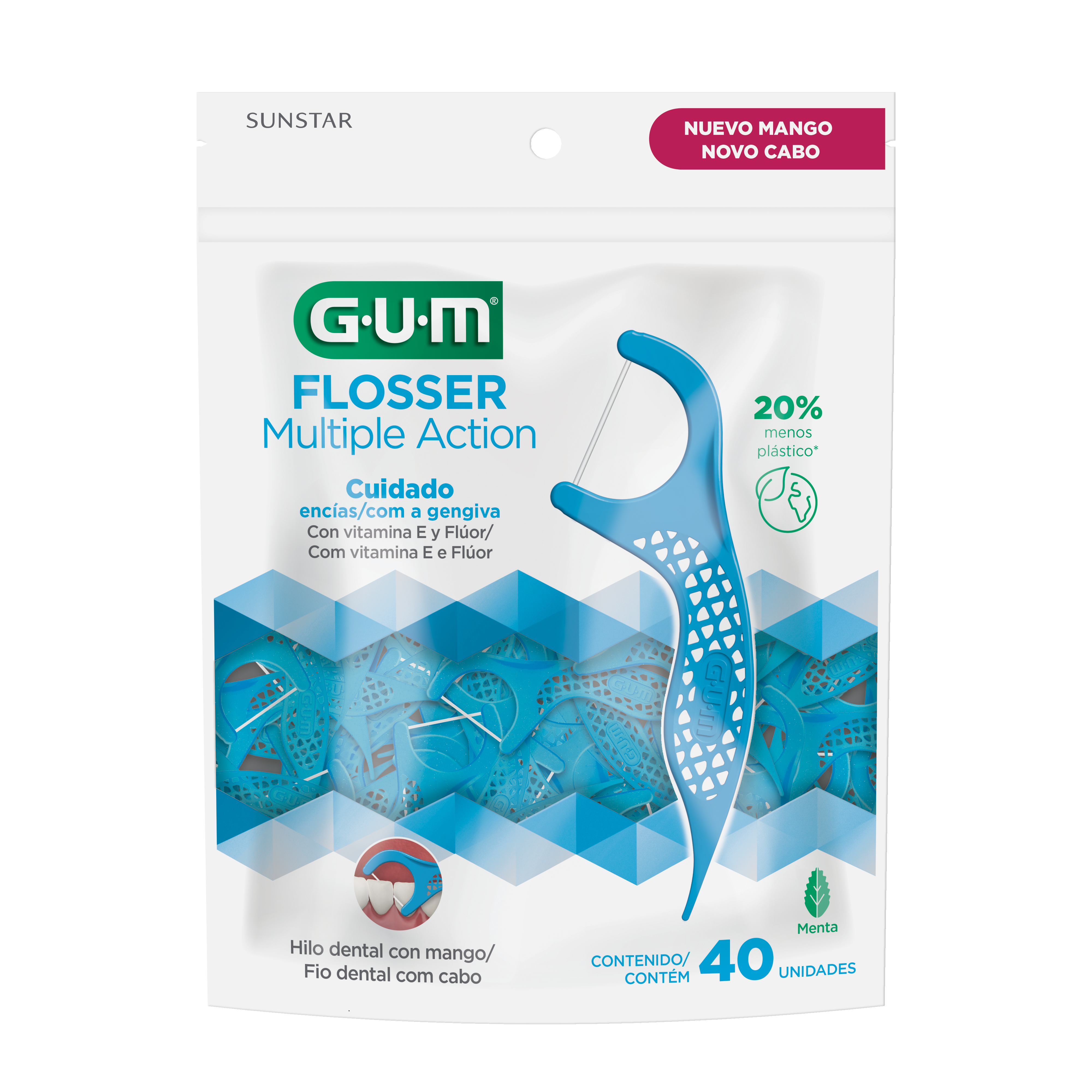 GUM® FLOSSER MULTIPLE ACTION