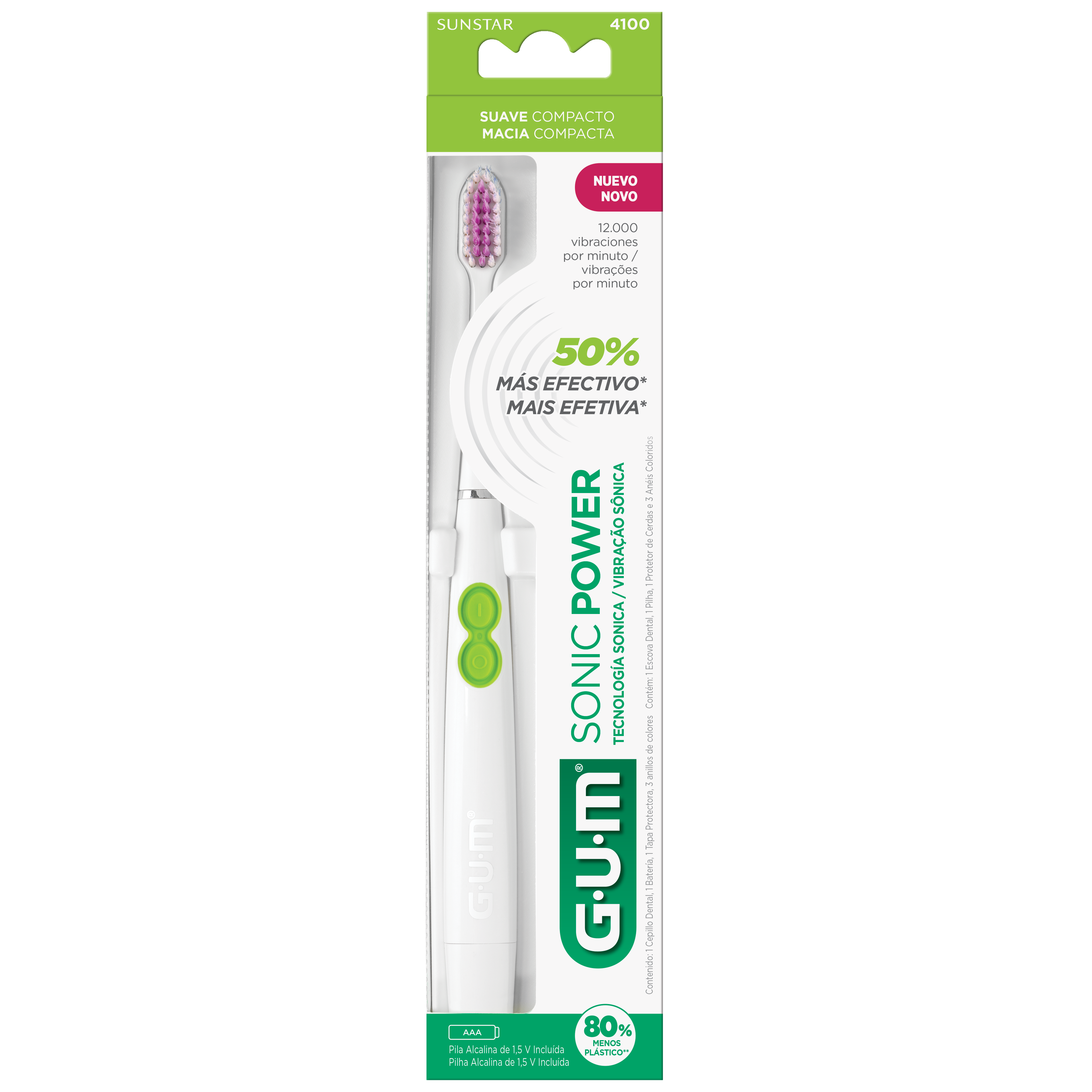 GUM Cepillo de Dientes Sonic (White)