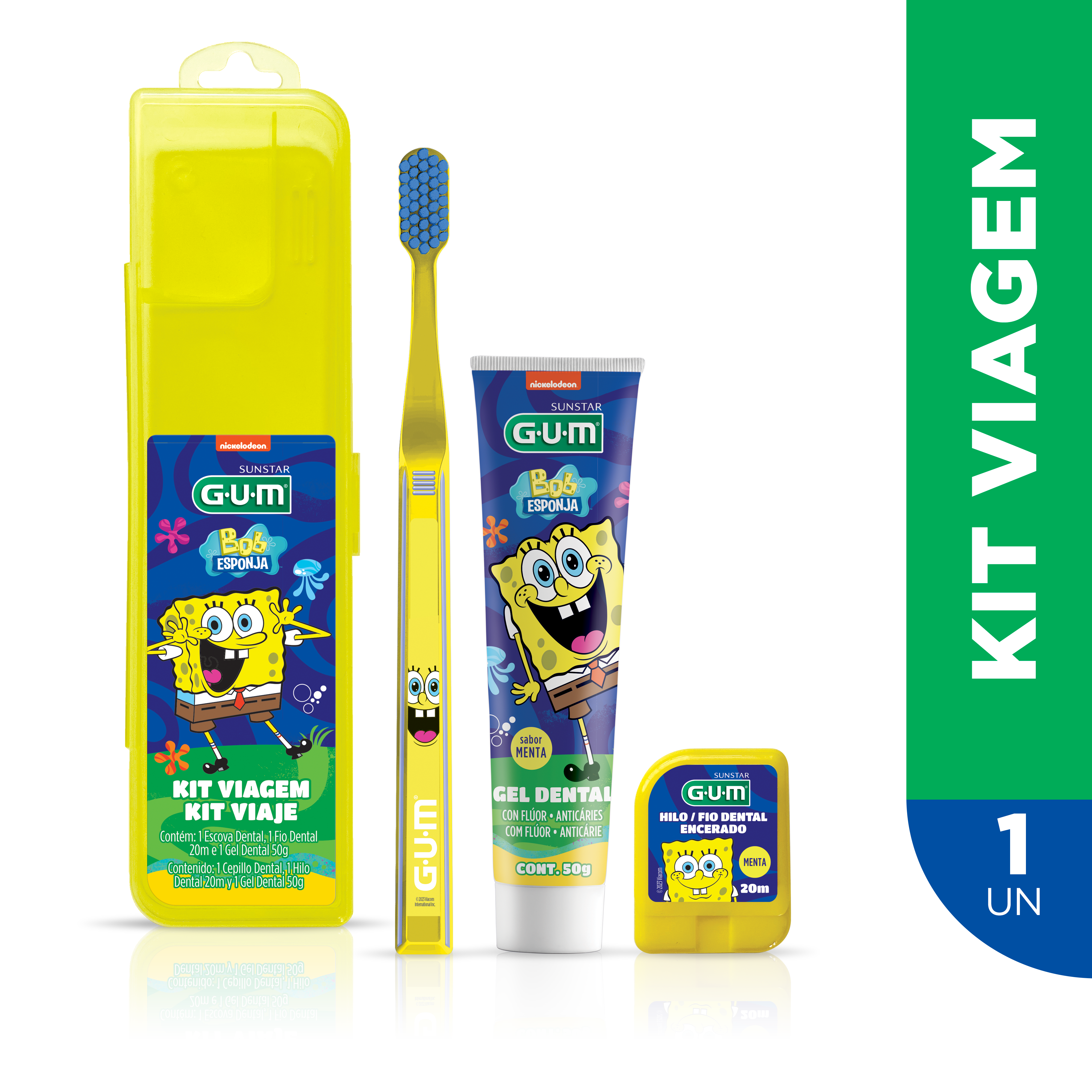 Kit de Escovação Dental GUM® Bob Esponja