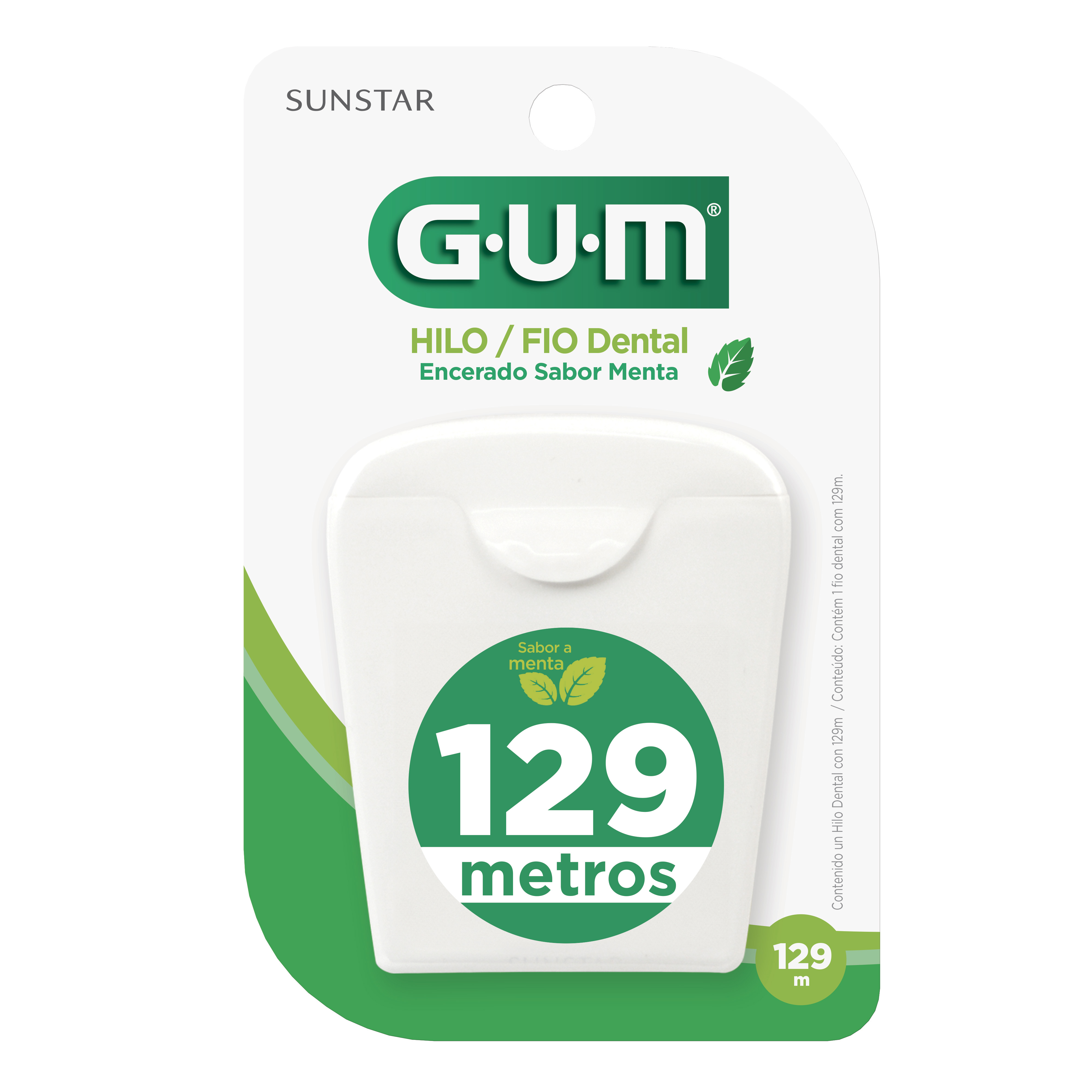 GUM® Hilo Dental Encerado 129m (sabor menta)