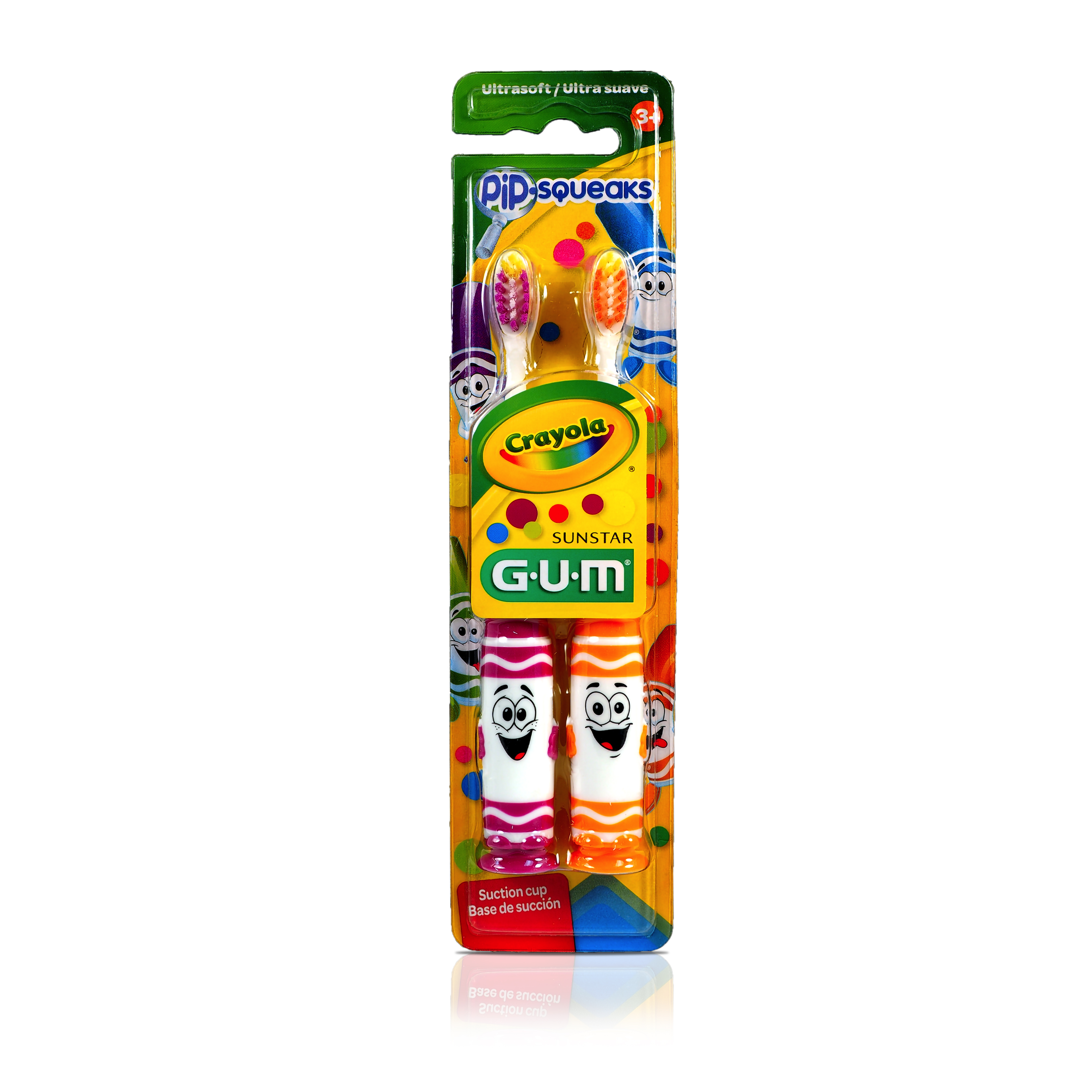 GUM CRAYOLA Pip-Squeaks Cepillo de dientes infantil - 2 unidades