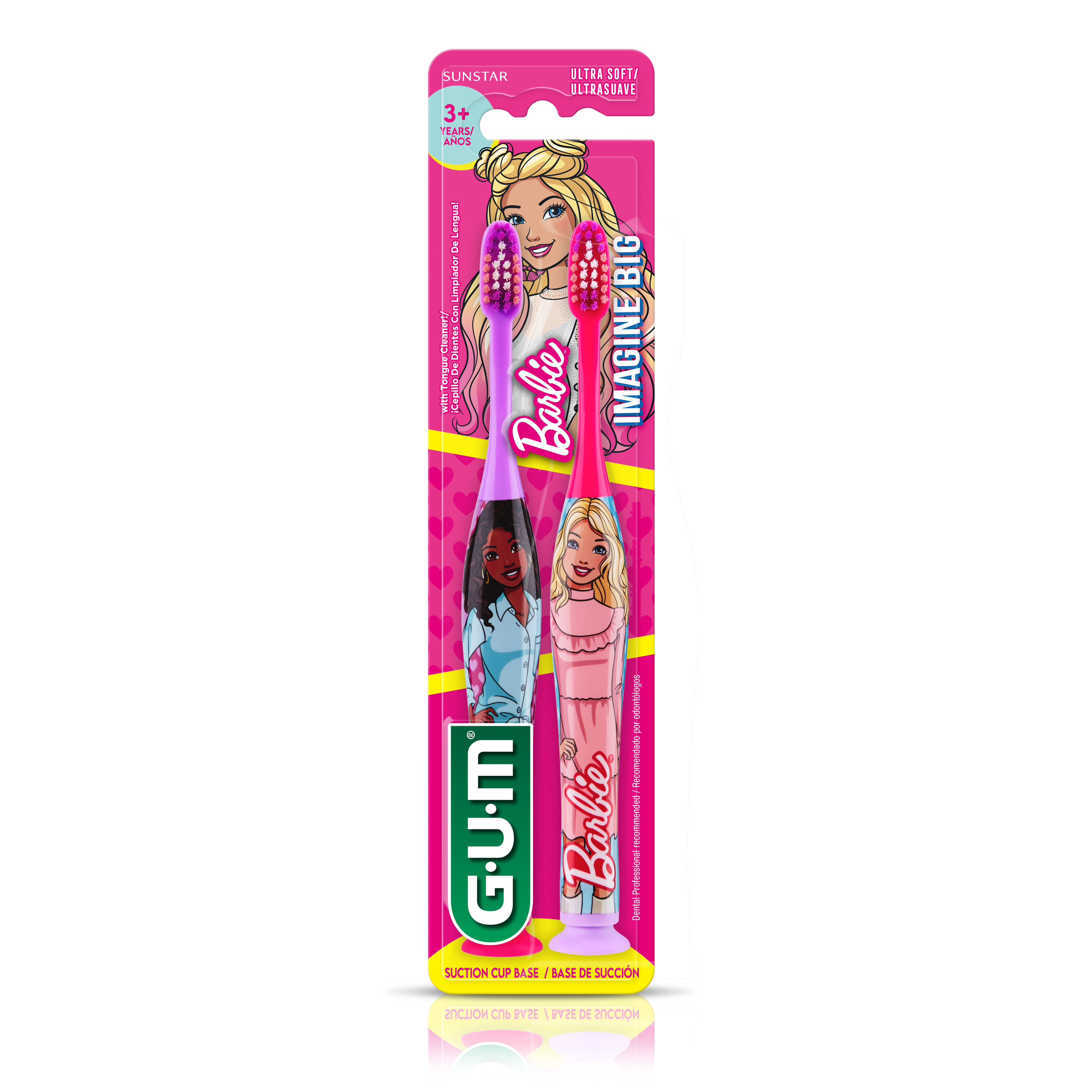 GUM BARBIE Cepillo de dientes manual 2pack