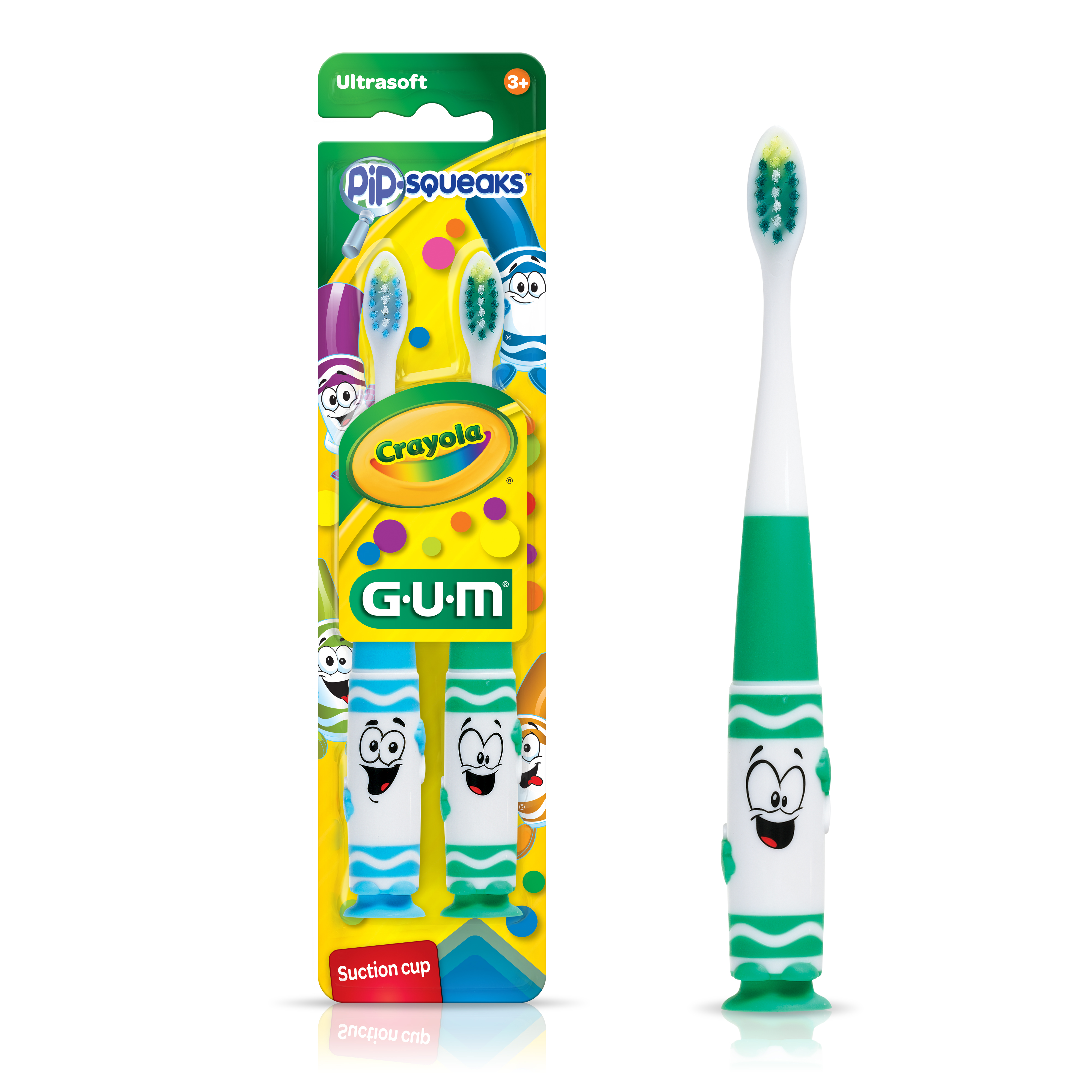 GUM Crayola Kids' Pip-Squeaks Toothbrush