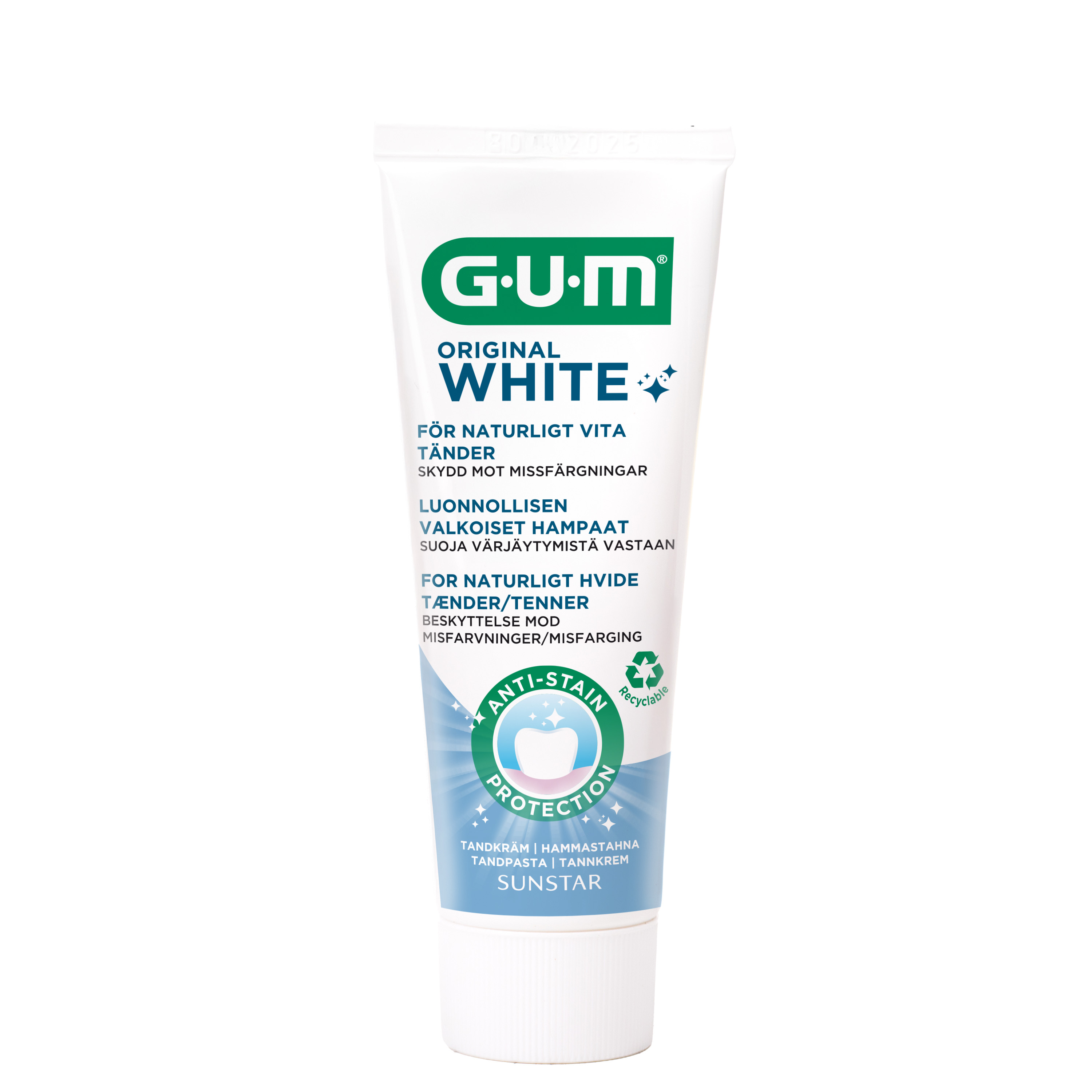 GUM Original White Tandkräm 75ml Tub GUM Original White Tandkräm 75ml Tub